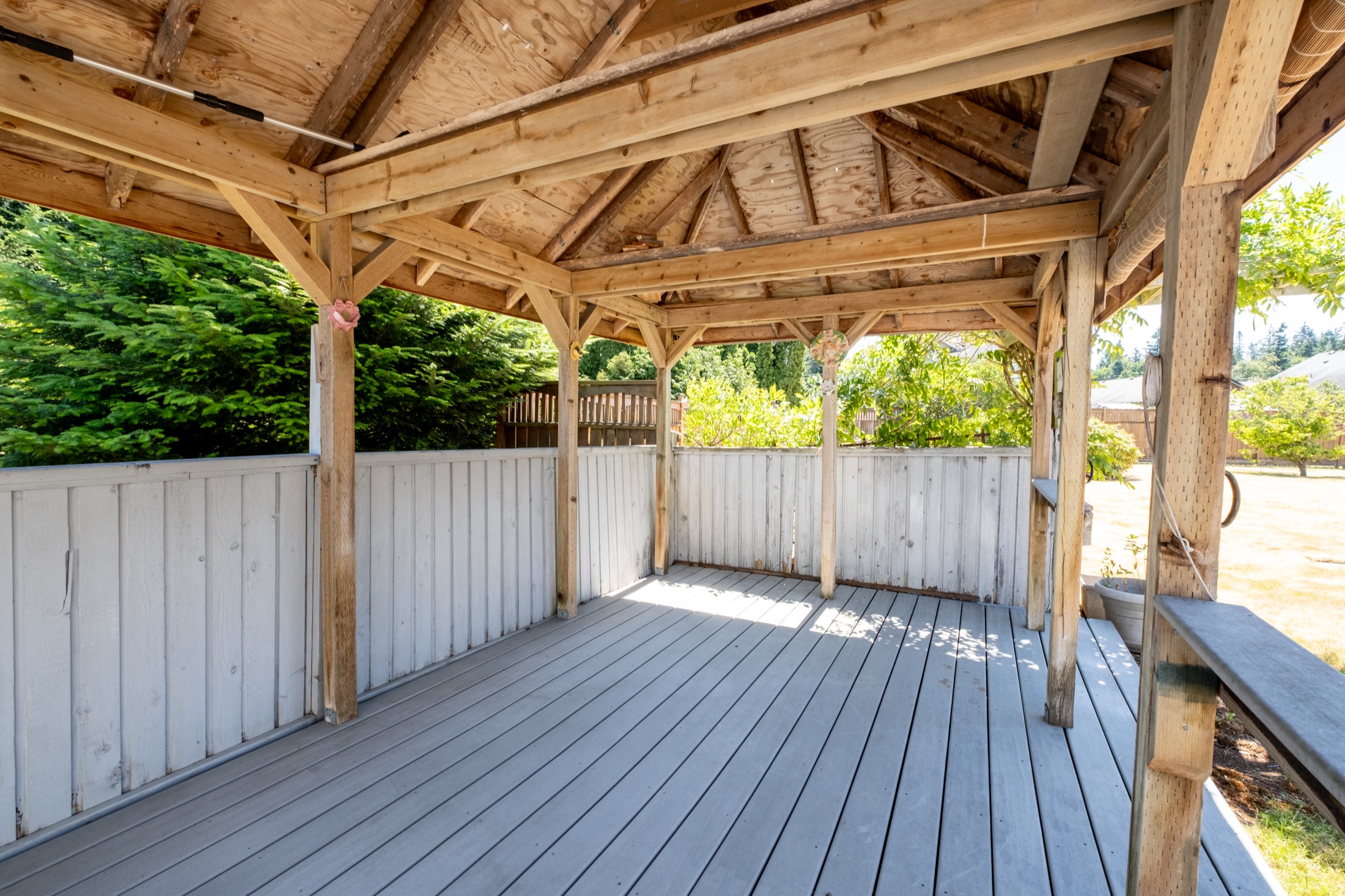 Covered deck and gazebo