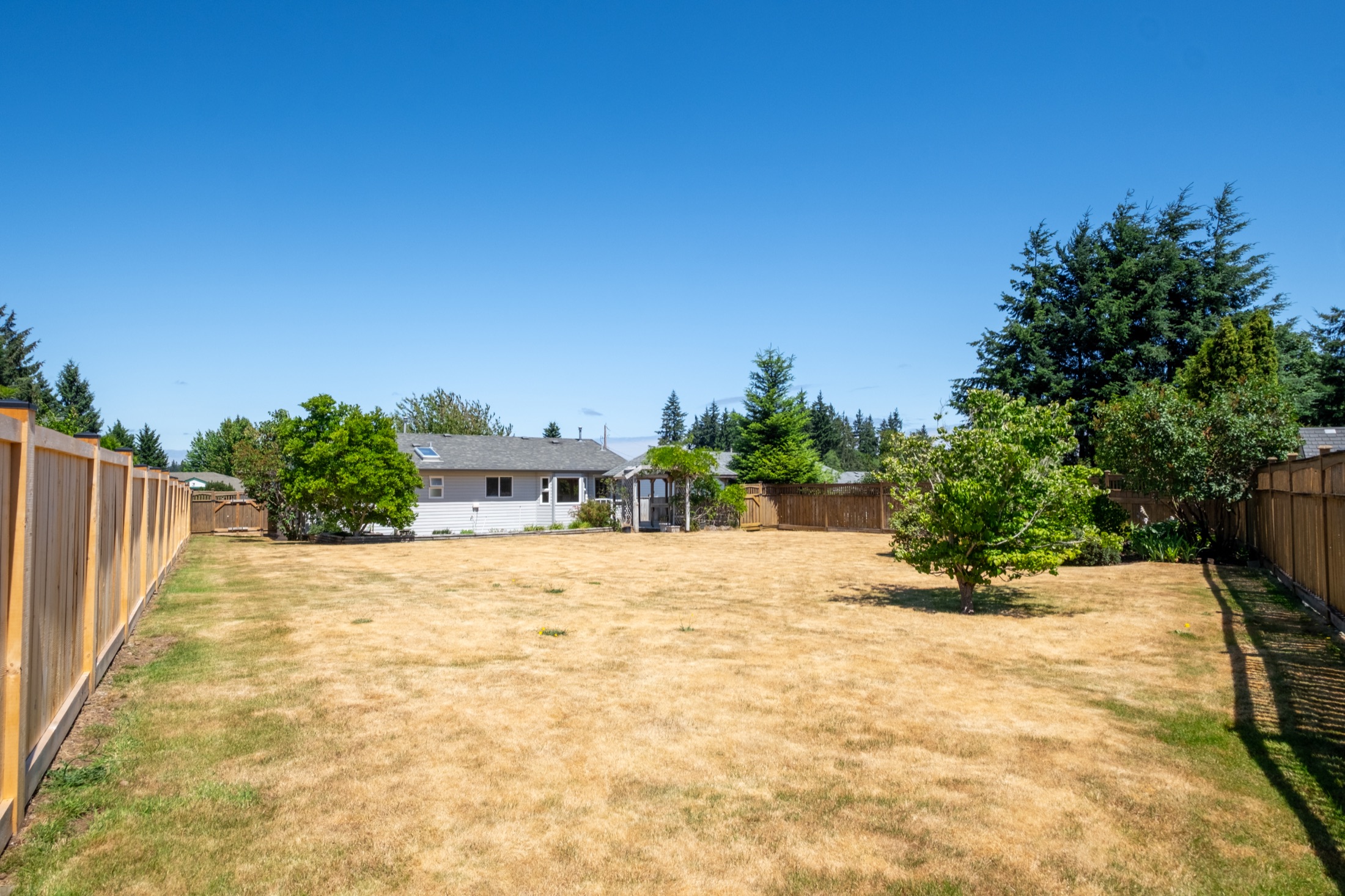 Rear exterior and gazebo